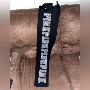 COPY - PINK SEQUIN BEADED LEGGINGS